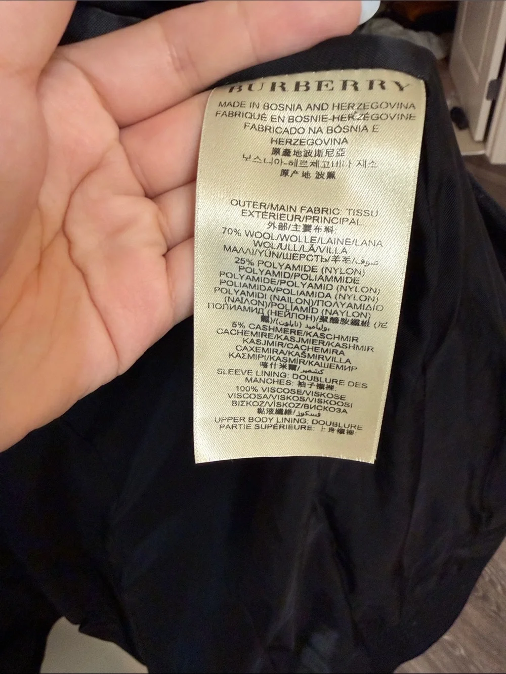 Burberry Brit Double Breast Wool Coat - Picture 8 of 8